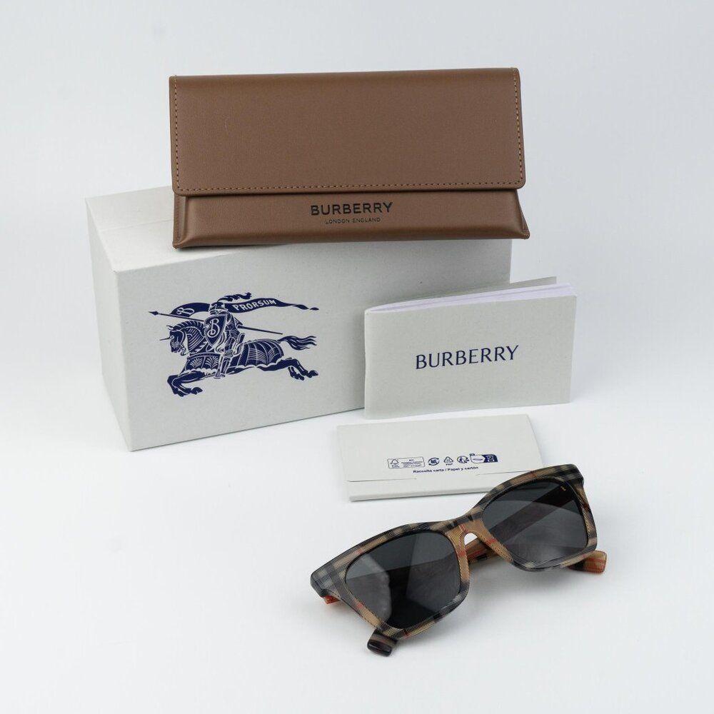 NEW Burberry Elsa BE4346 394487 Brown Grey Women Sunglasses - Picture 11 of 11
